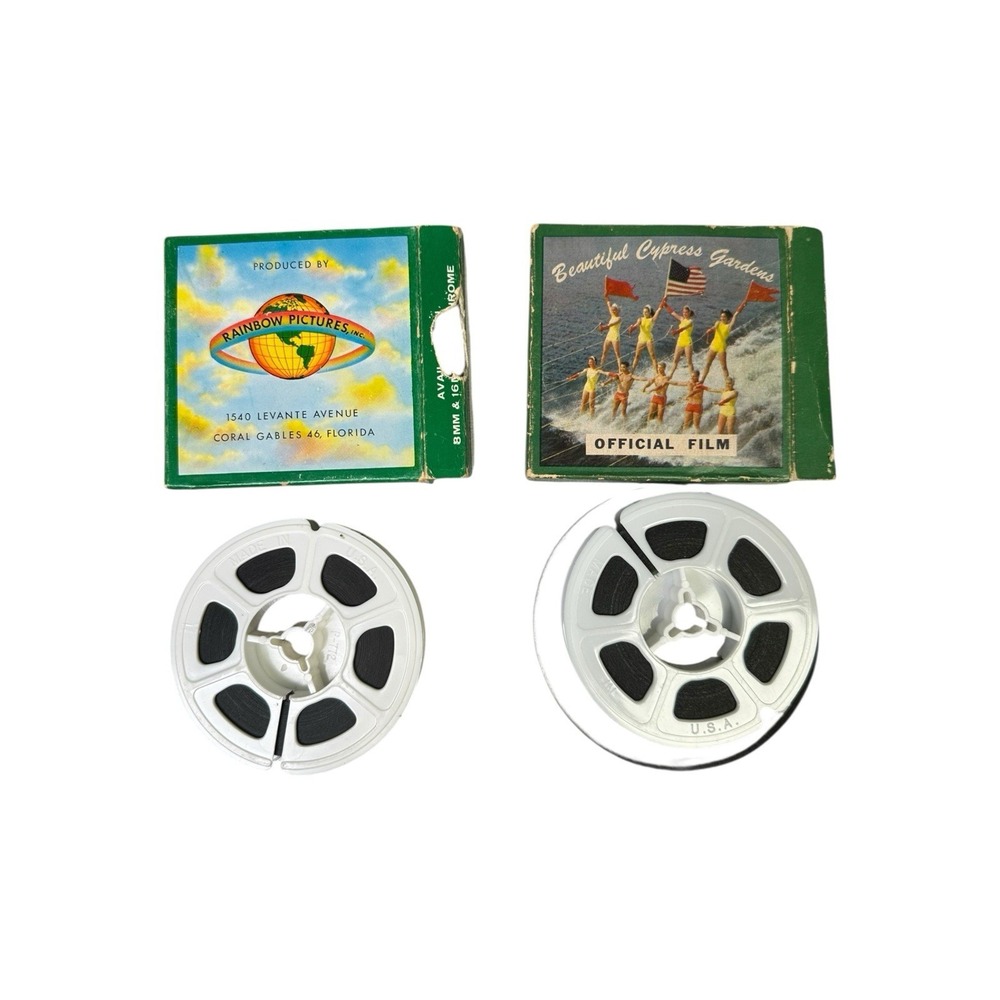 1960s Cypress Gardens Florida Water Skiing Show Vintage 8mm Movie Film Rainbow